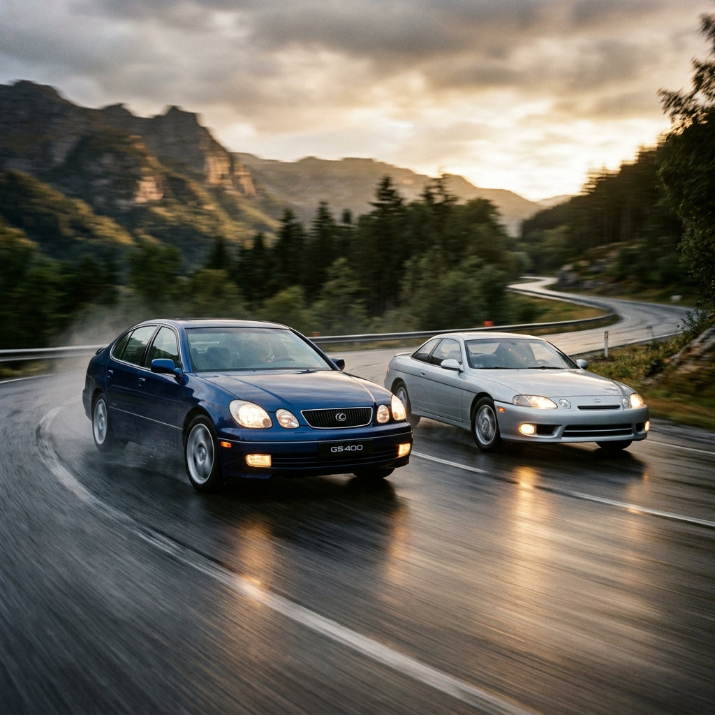 Action Shot: Lexus GS,SC Driving Fast