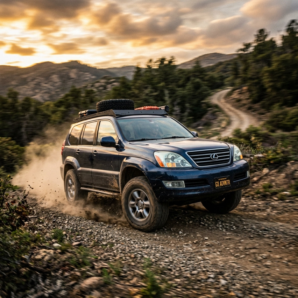 Action Shot: Lexus GX Driving Fast