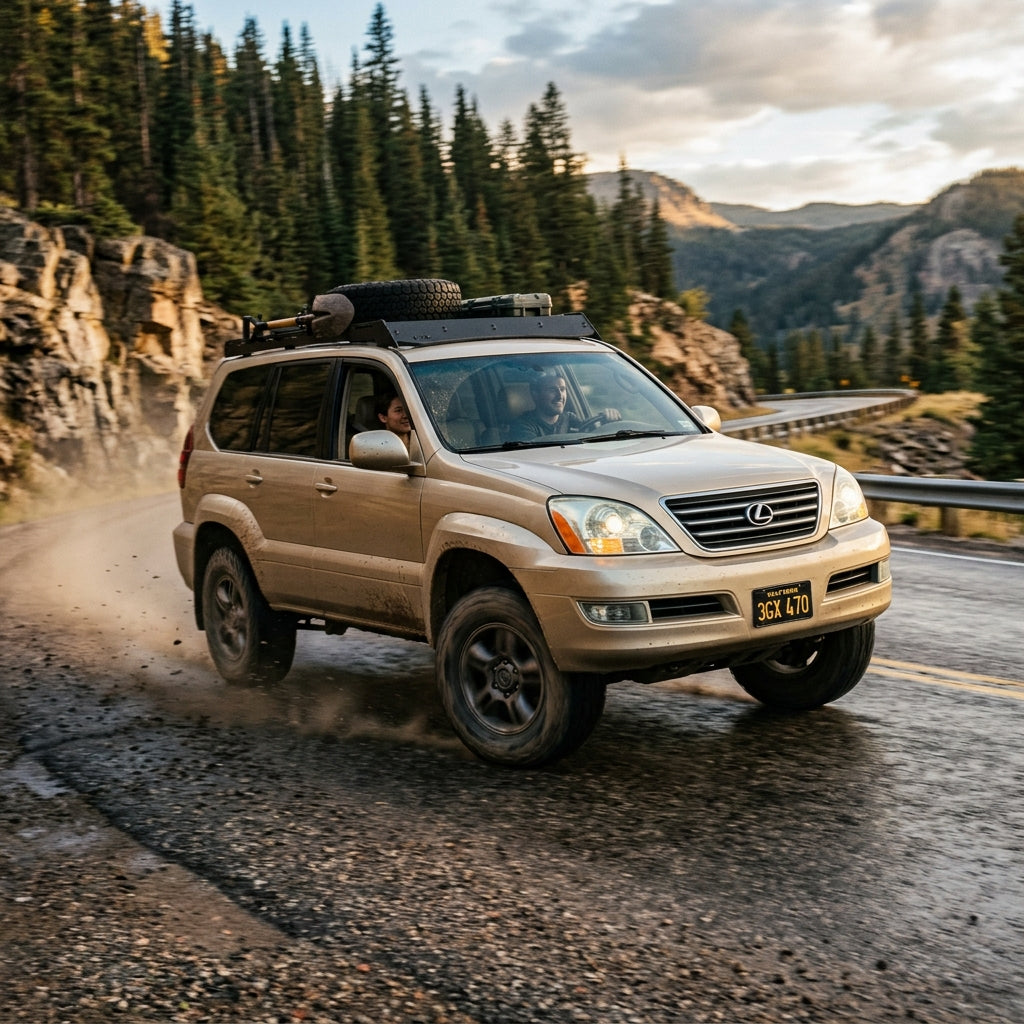Action Shot: Lexus GX Driving Fast