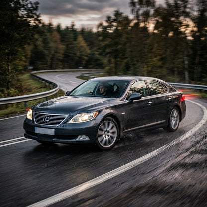 Action Shot: Lexus LS Driving Fast