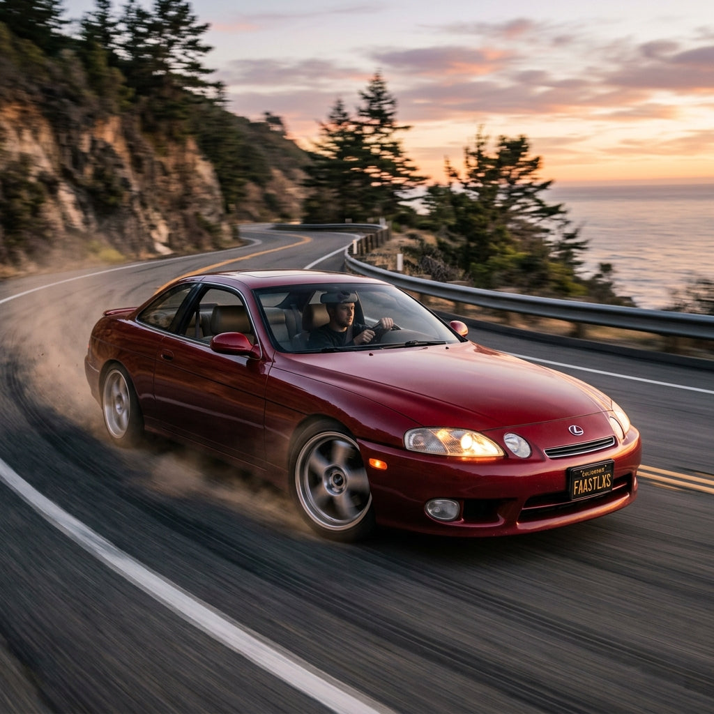 Action Shot: Lexus LS,SC Driving Fast
