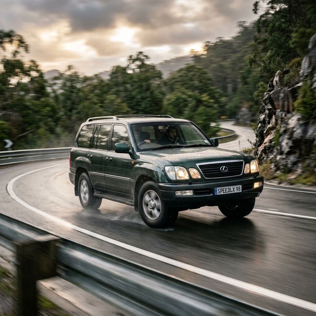 Action Shot: Lexus LX Driving Fast
