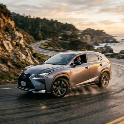 Action Shot: Lexus NX200t Driving Fast
