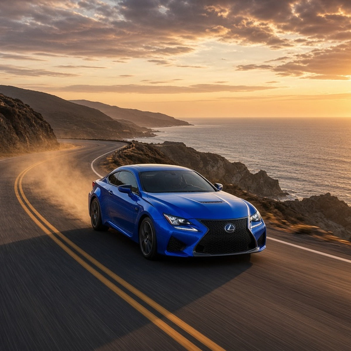 Stage 1 Performance Chip for Lexus - Boost HP & Torque | OBD2 Plug & Play Module - Lexus RC F driving fast