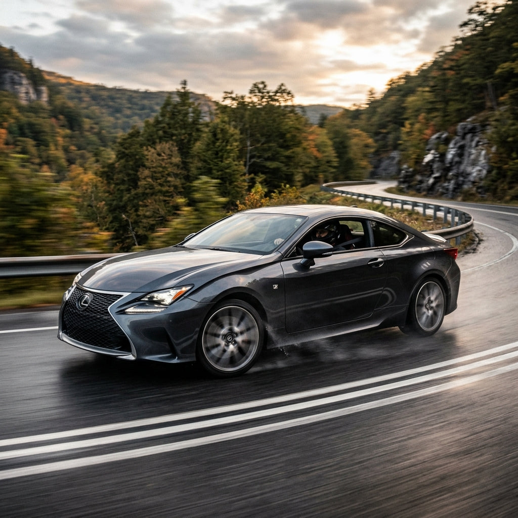 Action Shot: Lexus RC300 Driving Fast