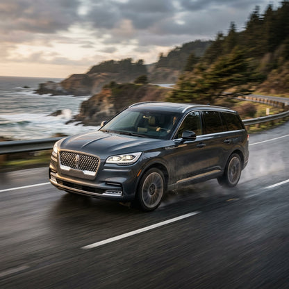 Action Shot: Lincoln Aviator Driving Fast