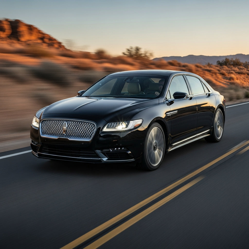 Action Shot: Lincoln Continental Driving Fast