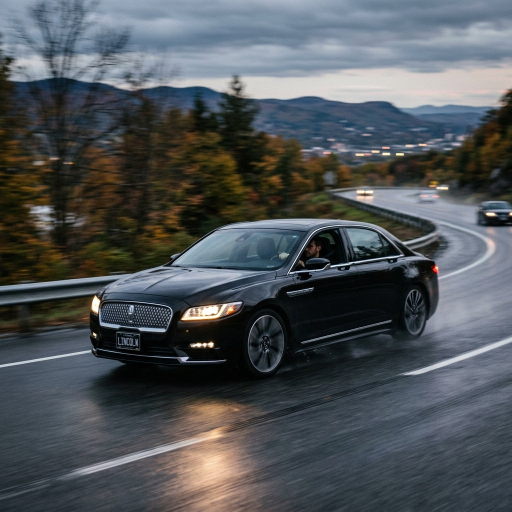 Action Shot: Lincoln Continental Driving Fast