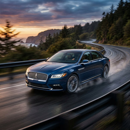 Action Shot: Lincoln Continental Driving Fast