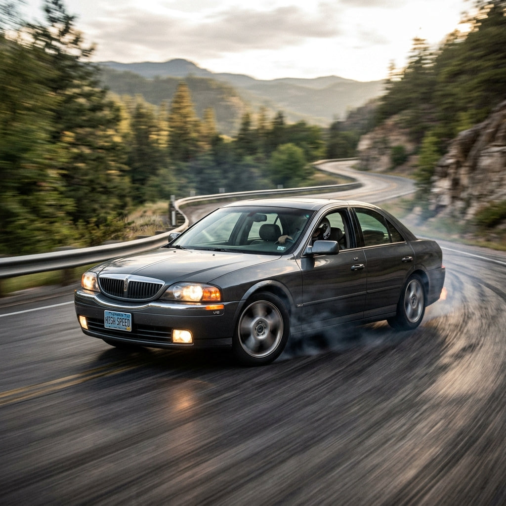 Action Shot: Lincoln LS Driving Fast