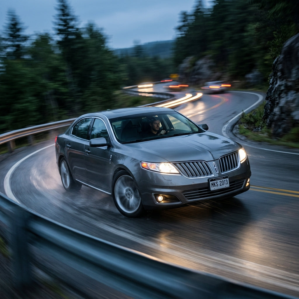 Action Shot: Lincoln MKS Driving Fast