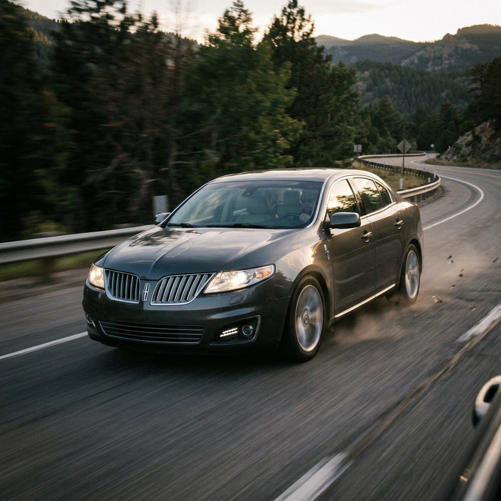 Action Shot: Lincoln MKS Driving Fast