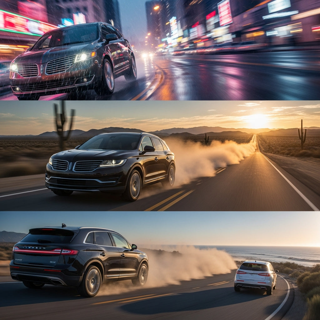 Action Shot: Lincoln MKT, MKX Driving Fast