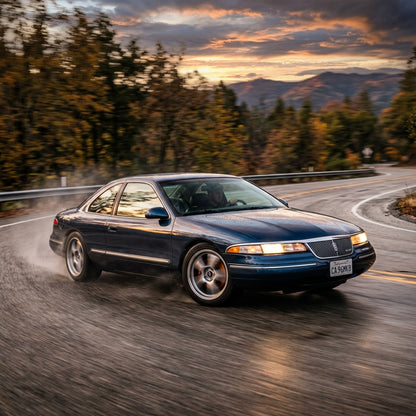 Action Shot: Lincoln Mark VIII Driving Fast