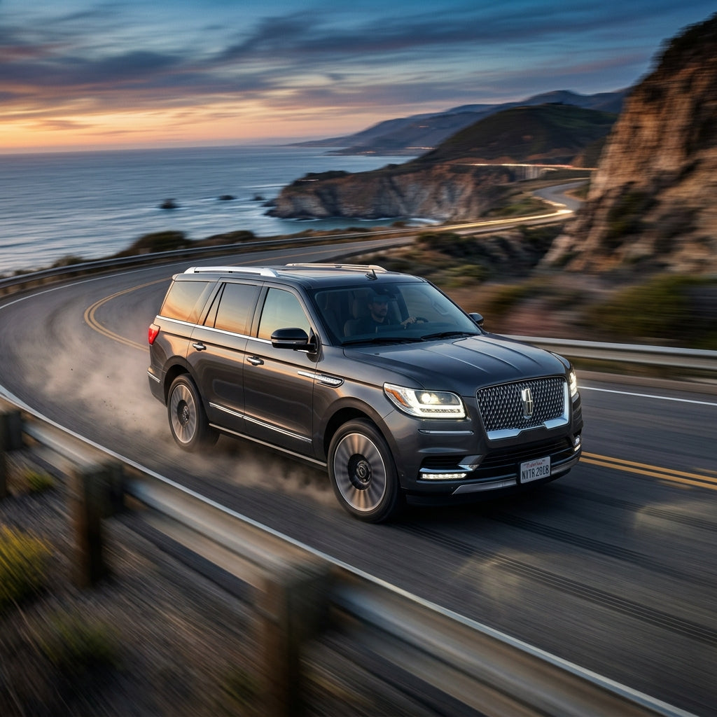 Action Shot: Lincoln Navigator Driving Fast