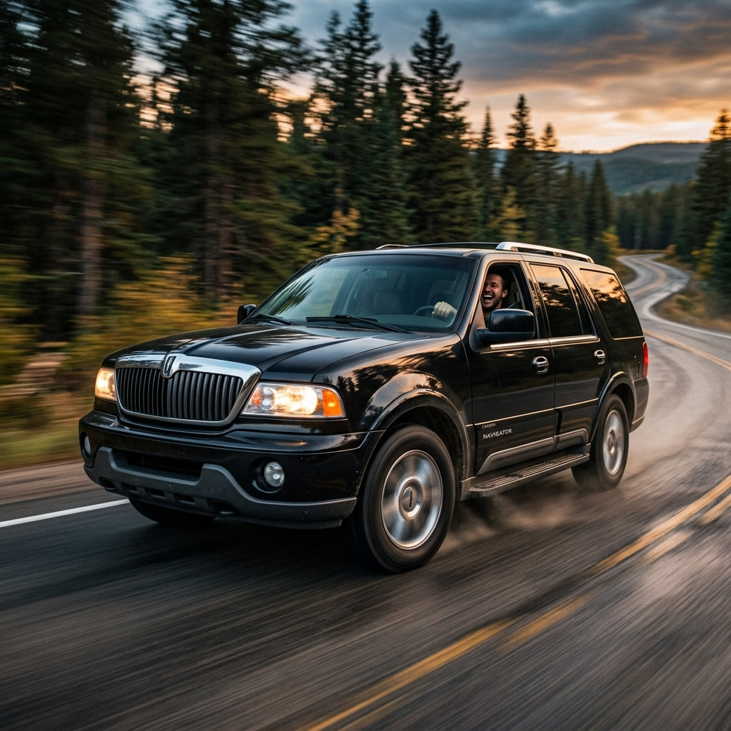 Action Shot: Lincoln Navigator Driving Fast