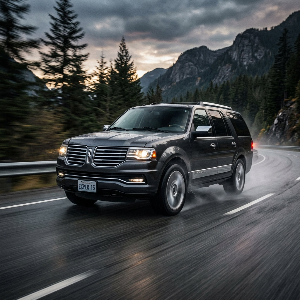 Action Shot: Lincoln Navigator Driving Fast