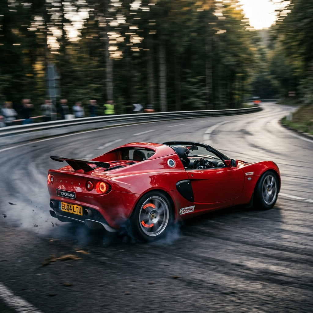 Action Shot: Lotus Elise Driving Fast