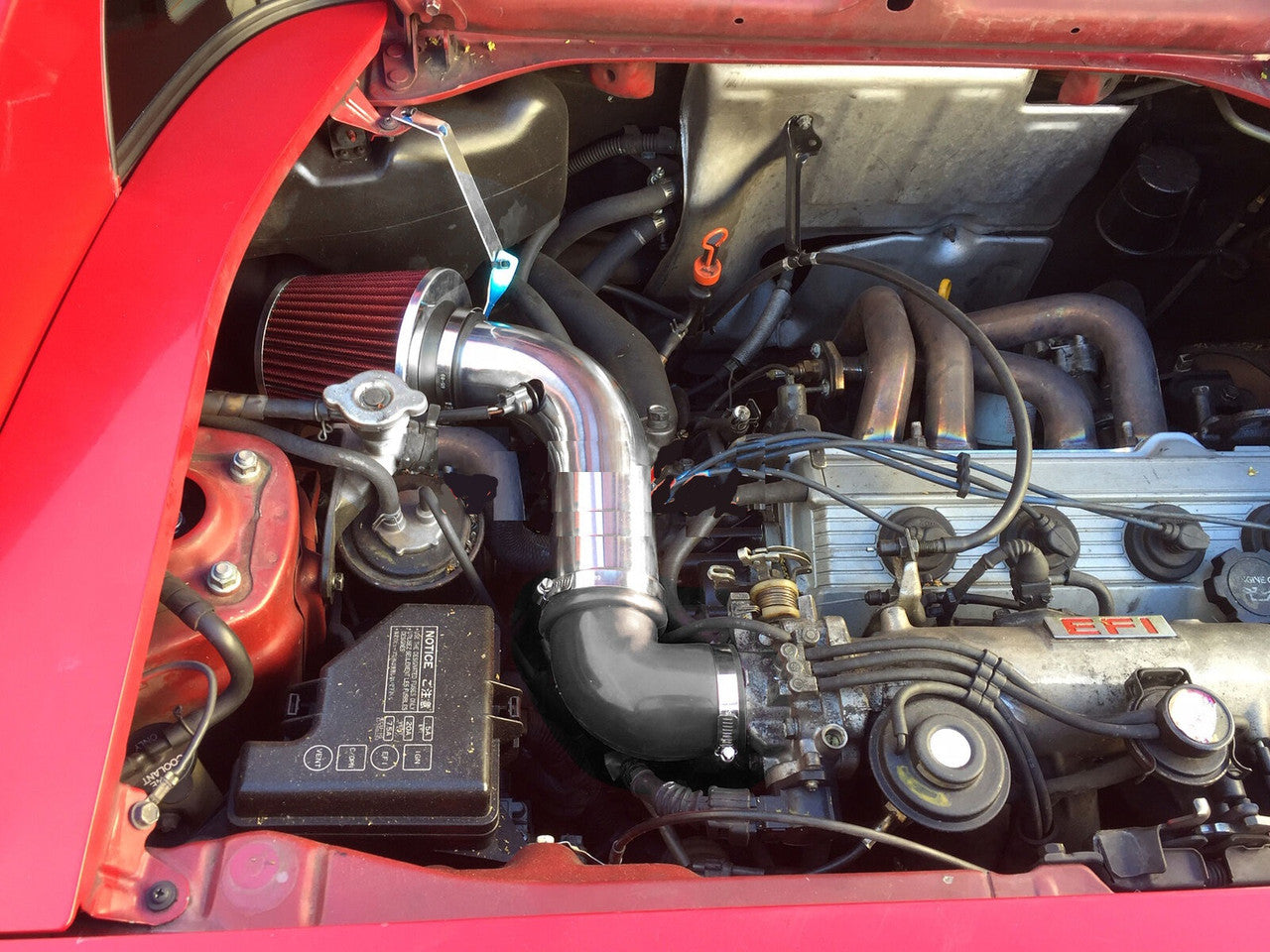 Performance Air Intake For Toyota MR2 (1991-1995) With 2.2L L4 Non-Turbo Engine Red