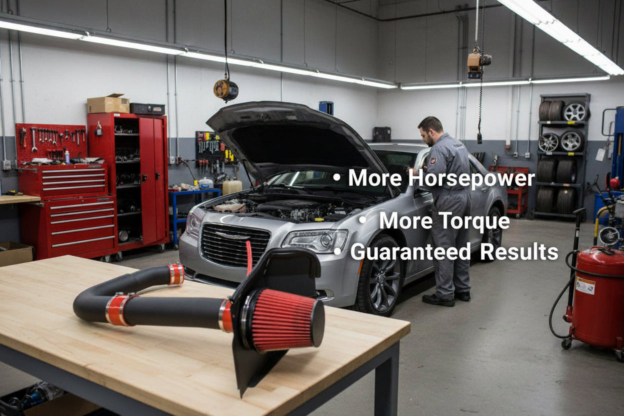 Cold Air Intake Kit for Chrysler 300 (2011-2023) with 3.6L V6 Engine Black Shielded Default Title