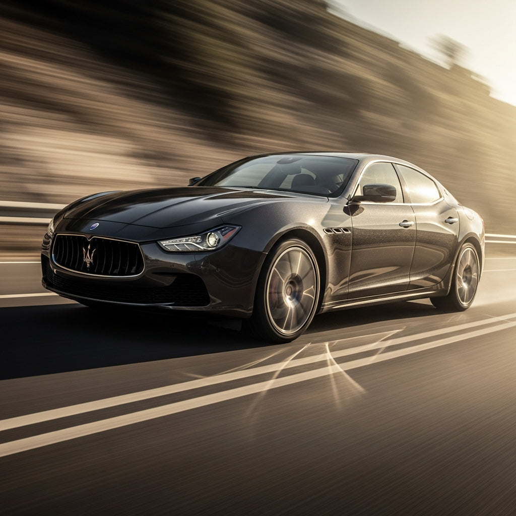 Action Shot: Maserati Ghibli Driving Fast