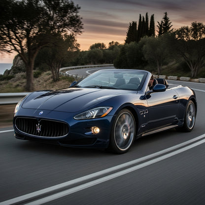 Action Shot: Maserati GranCabrio Driving Fast