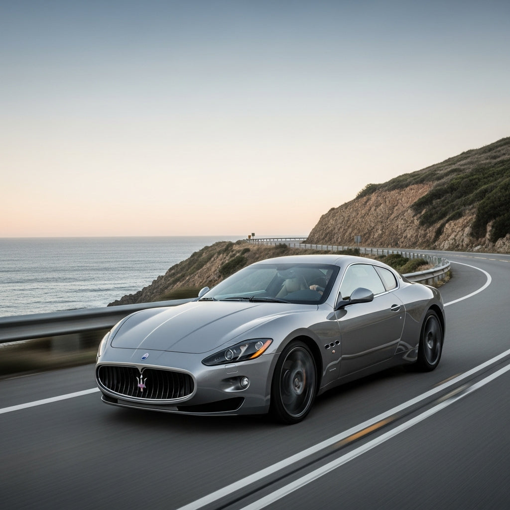 Action Shot: Maserati GranTurismo Driving Fast