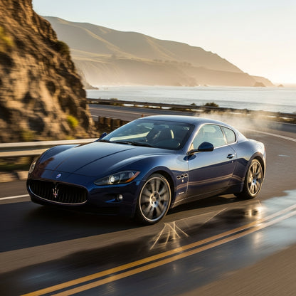 Action Shot: Maserati GranTurismo Driving Fast