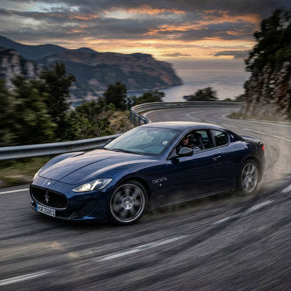 Action Shot: Maserati Gran Turismo Driving Fast