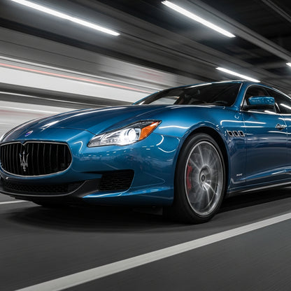 Action Shot: Maserati Quattroporte Driving Fast
