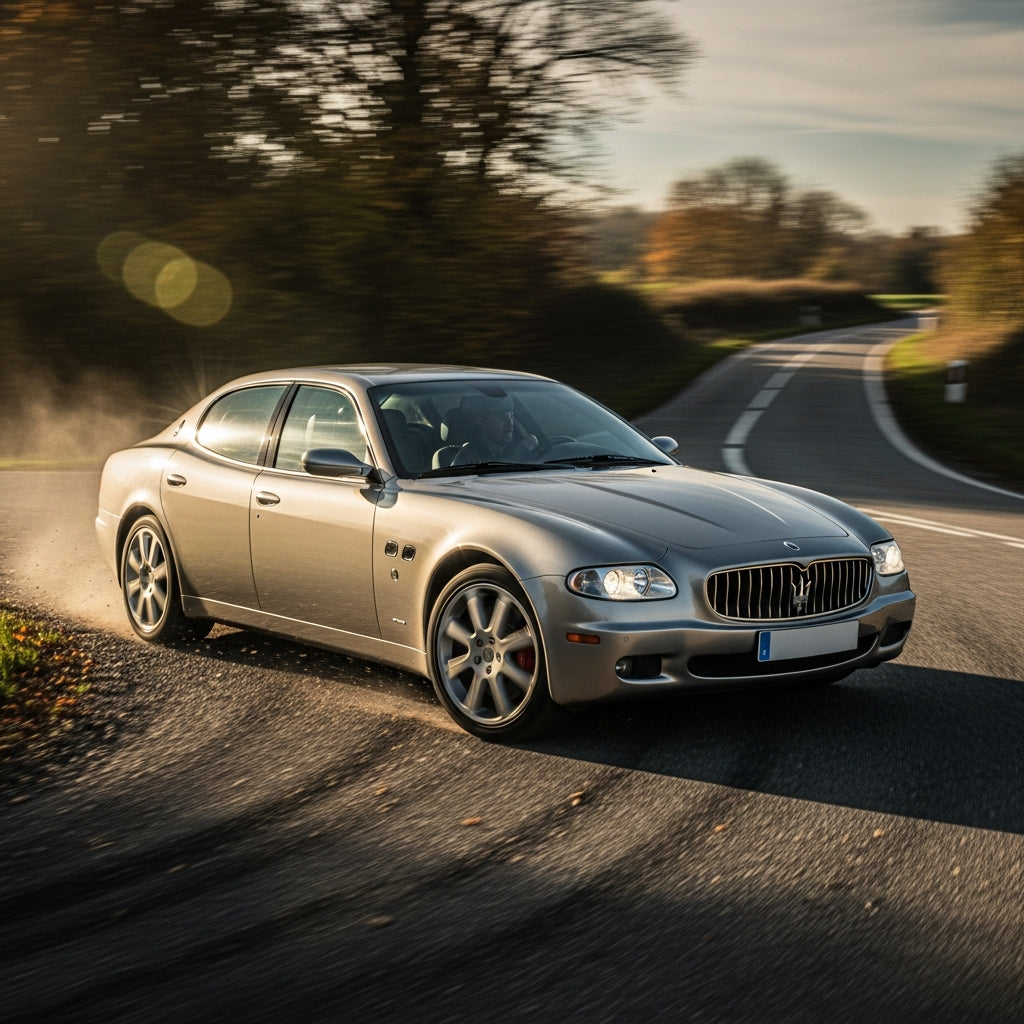 Action Shot: Maserati Quattroporte  Driving Fast