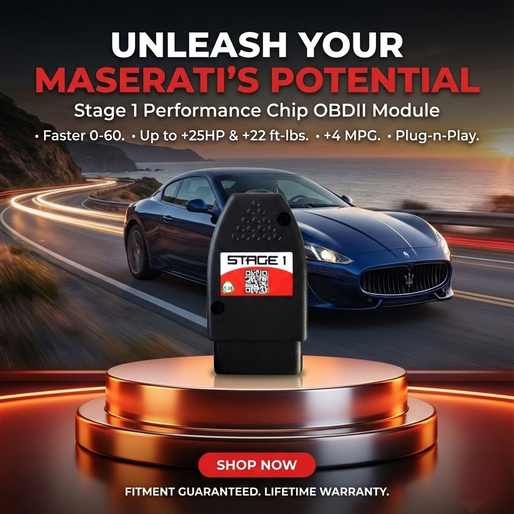 Stage 1 Performance Chip for Maserati - Boost HP & Torque | OBD2 Plug & Play Module