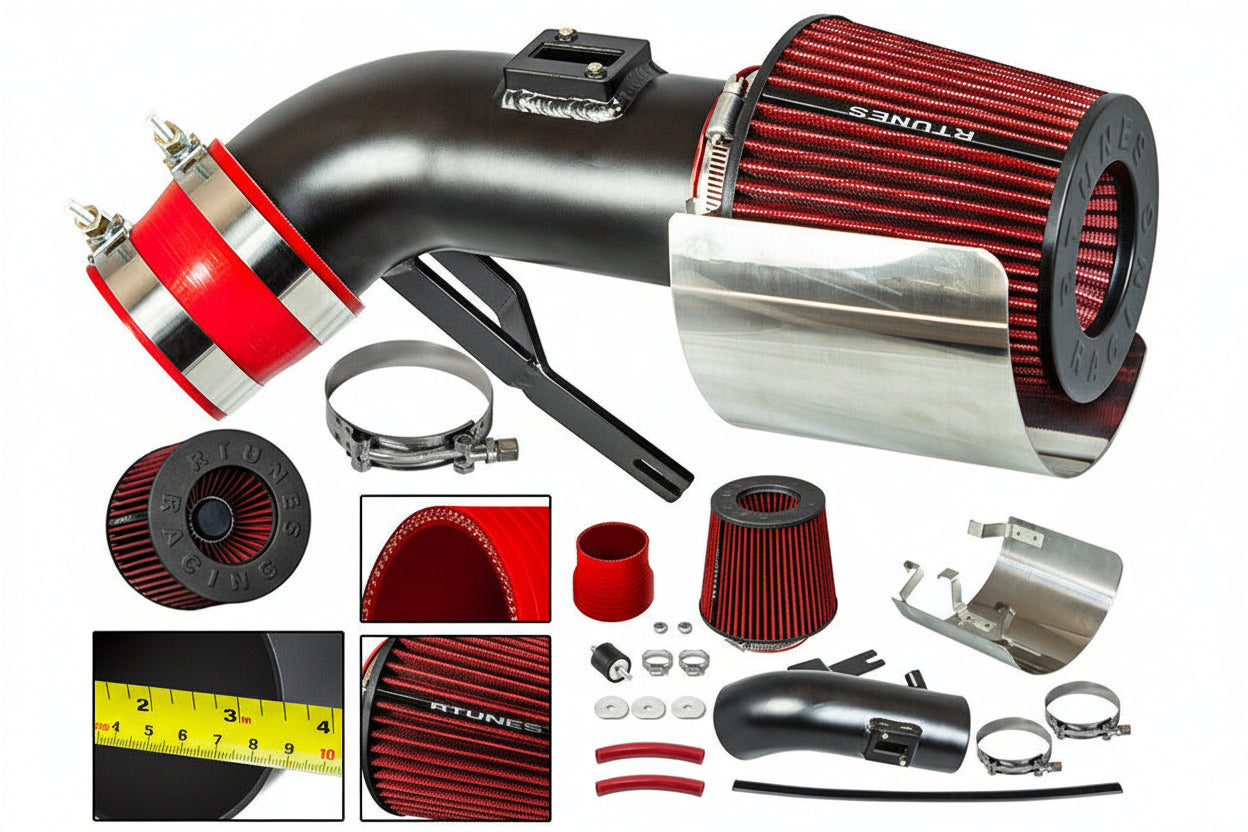 Performance Air Intake W/Heat Shield For Nissan Maxima (2009-2017) With 3.5L V6 Engine Red