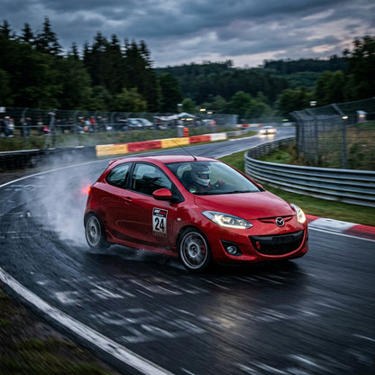 Action Shot: Mazda 2 Driving Fast