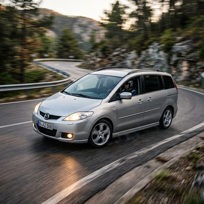 Action Shot: Mazda 5 Driving Fast