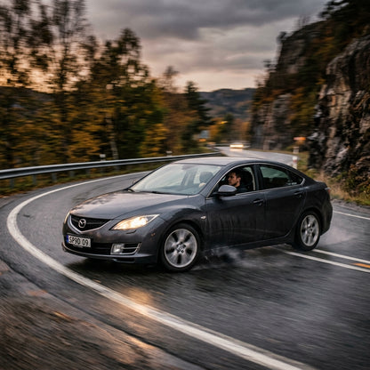 Action Shot: Mazda 6 Driving Fast