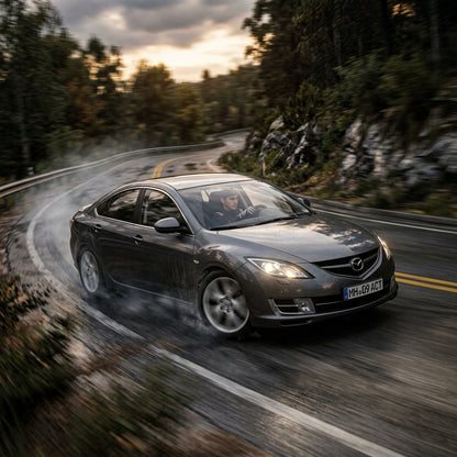 Action Shot: Mazda 6 Driving Fast