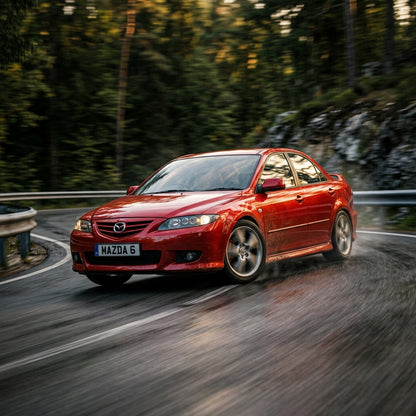 Action Shot: Mazda 6 Driving Fast