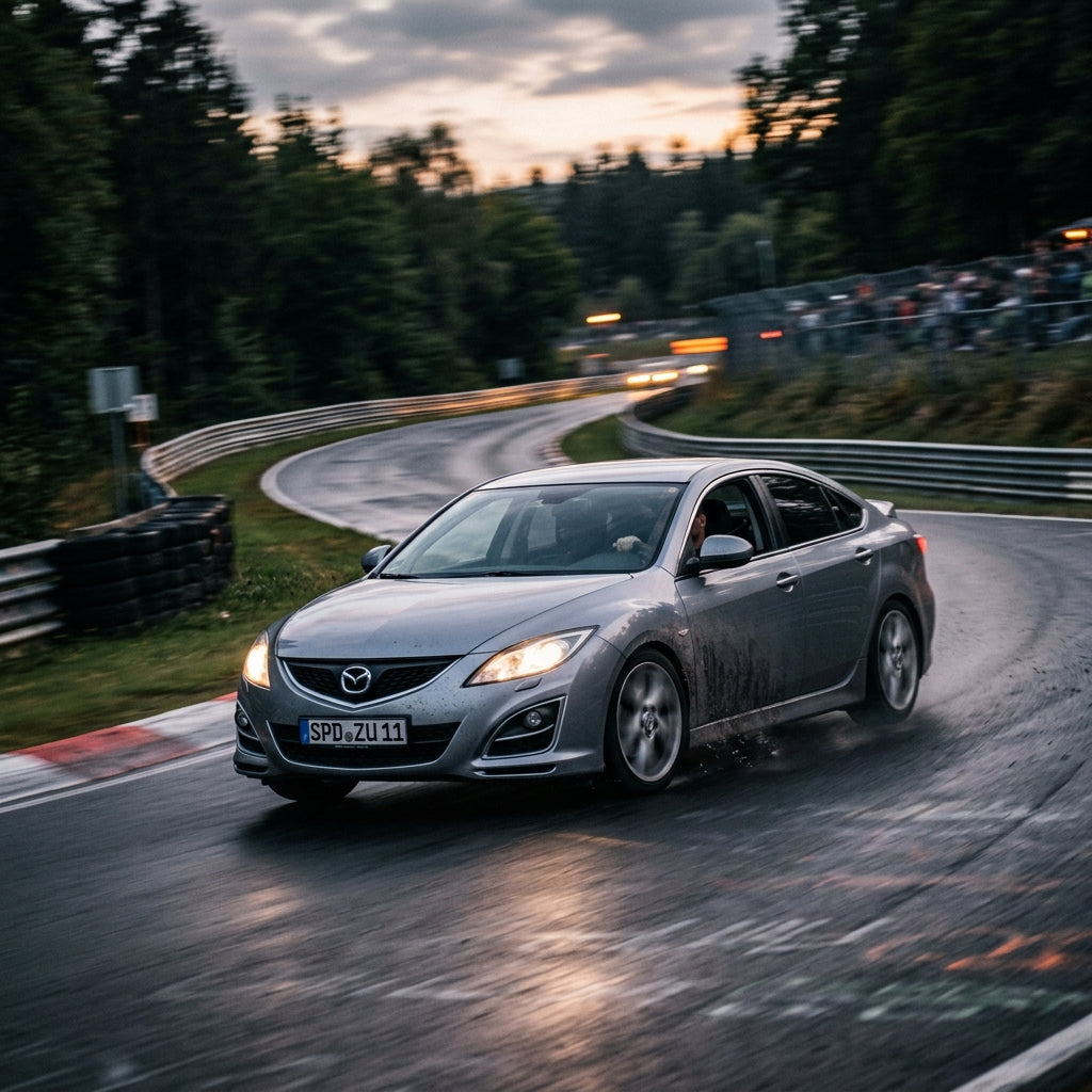 Action Shot: Mazda 6 Driving Fast