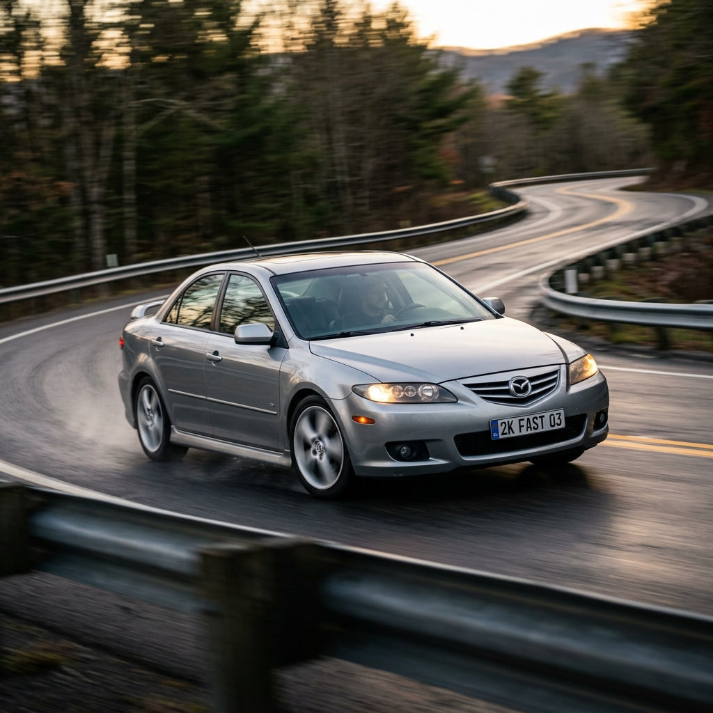 Action Shot: Mazda 6 Driving Fast
