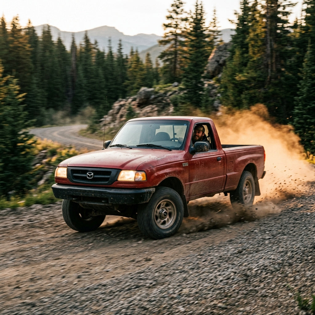 Action Shot: Mazda B-Series,B2500 Driving Fast