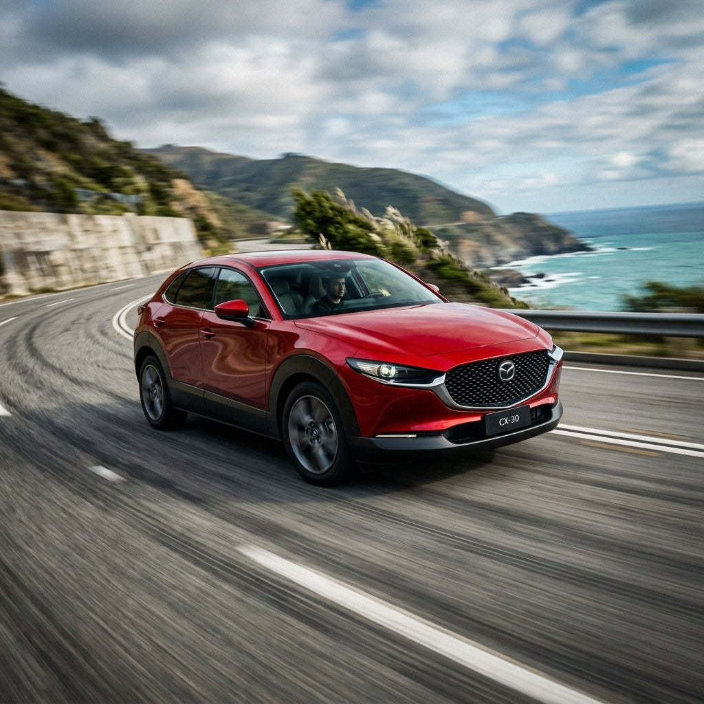 Action Shot: Mazda CX-30 Driving Fast