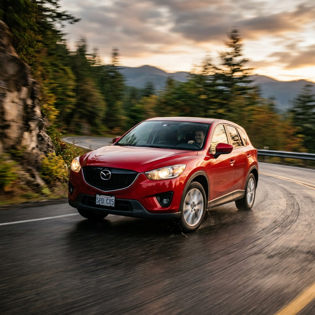Action Shot: Mazda CX-5 Driving Fast