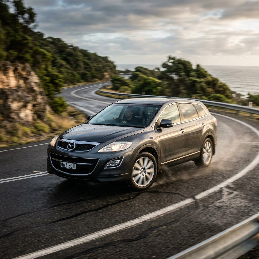 Action Shot: Mazda CX-9 Driving Fast