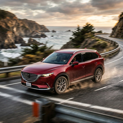 Action Shot: Mazda CX-9 Driving Fast