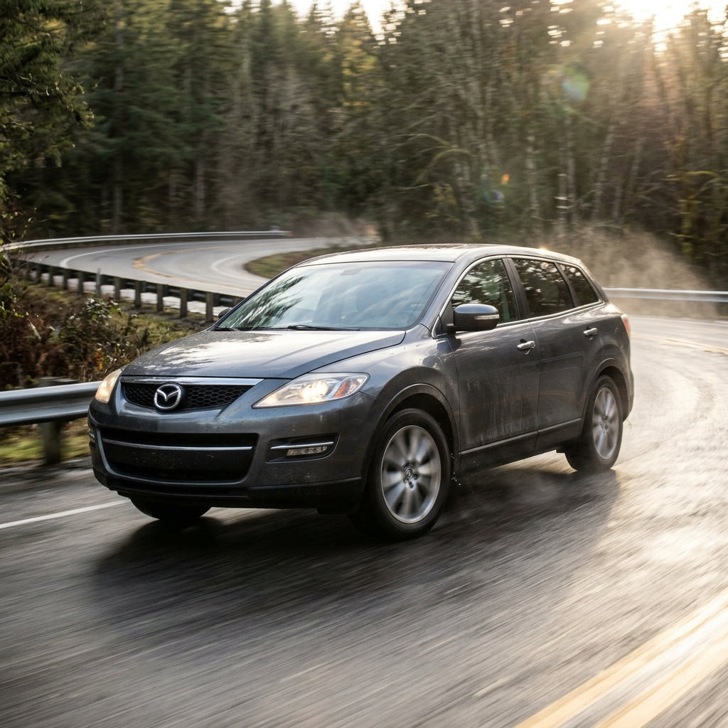 Action Shot: Mazda CX-9 Driving Fast