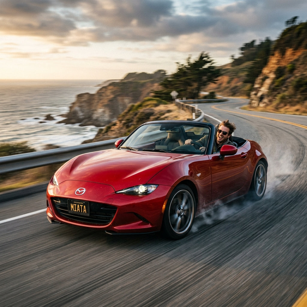 Action Shot: Mazda MX-5 Miata Driving Fast