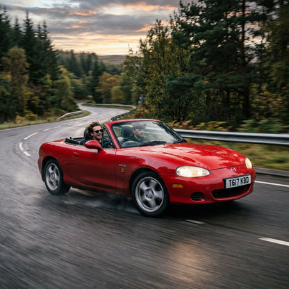 Action Shot: Mazda MX-5 Miata Driving Fast