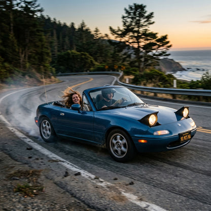 Action Shot: Mazda MX-5 Miata Driving Fast