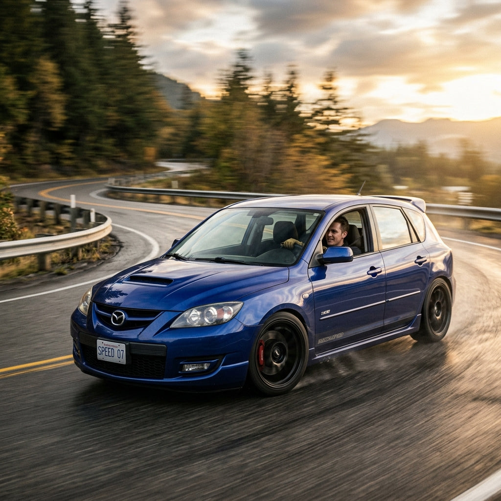 Action Shot: Mazda MazdaSpeed3 Driving Fast